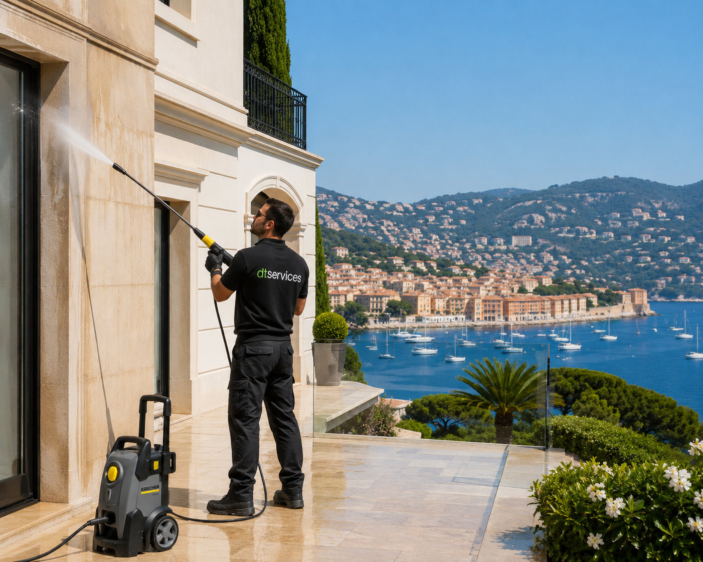 Nettoyage haute pression villa